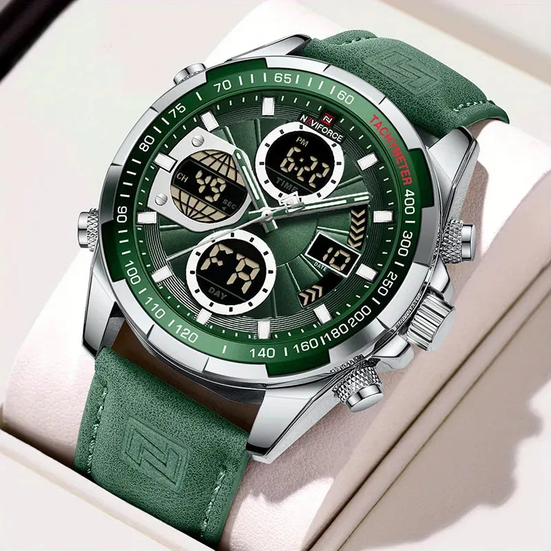 Relógio NAVIFORCE Militar – Cronógrafo Esportivo