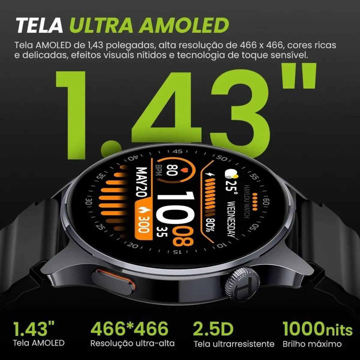 Smartwatch HAYLOU Watch 4S – GPS