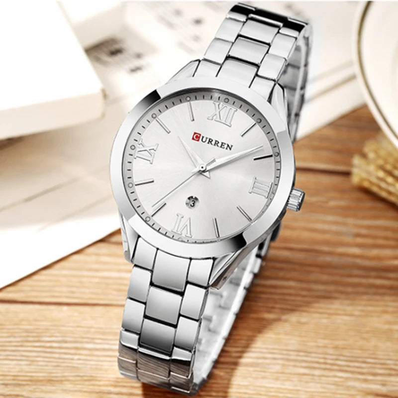 Relógio CURREN – Estilo Retrô e Pulseira de Aço