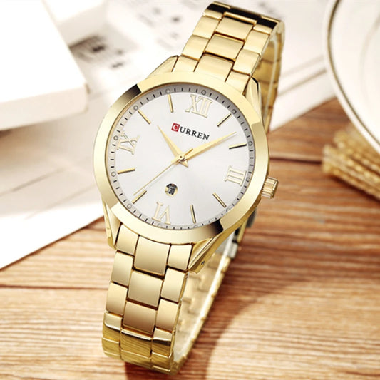 Relógio CURREN – Estilo Retrô e Pulseira de Aço