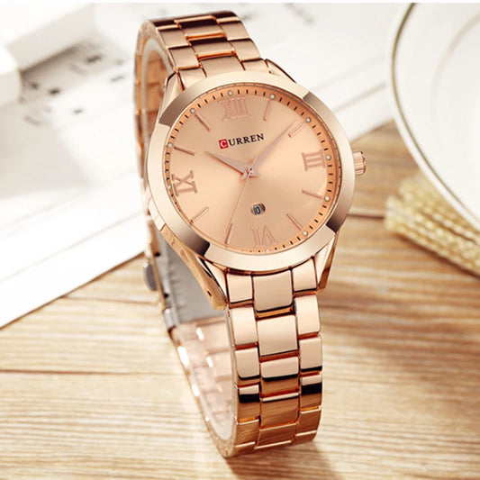 Relógio CURREN – Estilo Retrô e Pulseira de Aço