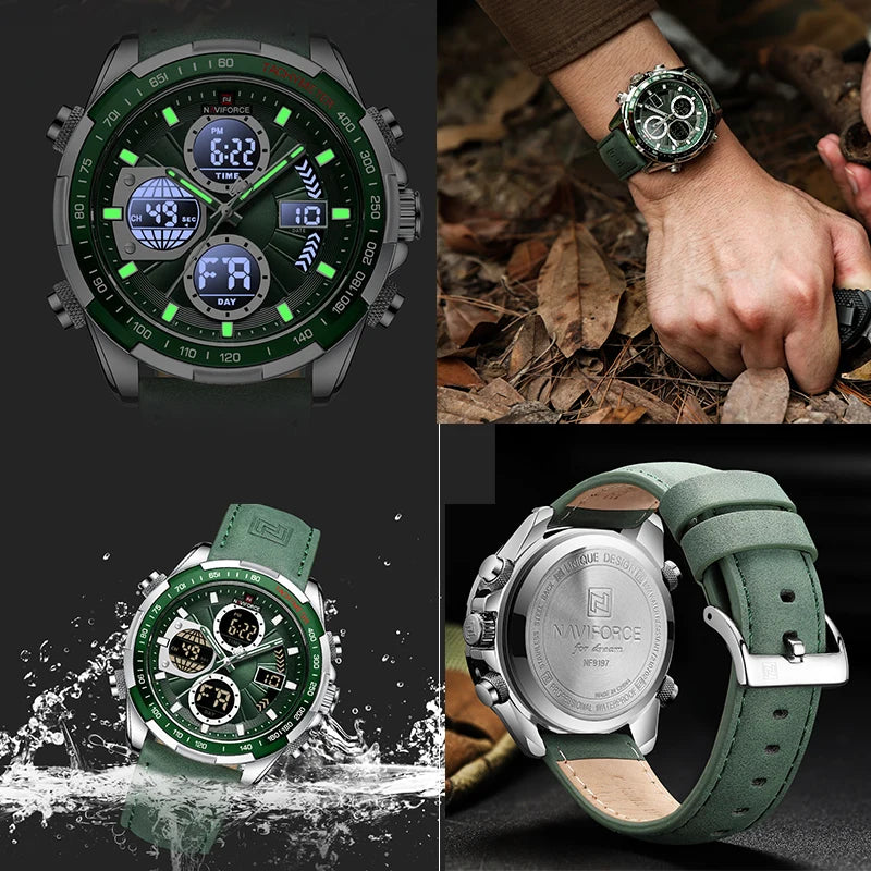 Relógio NAVIFORCE Militar – Cronógrafo Esportivo