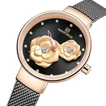Relógio Feminino NAVIFORCE – Pulseira de Aço