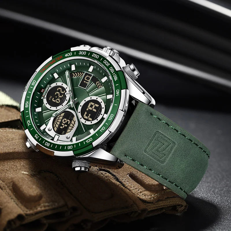 Relógio NAVIFORCE Militar – Cronógrafo Esportivo