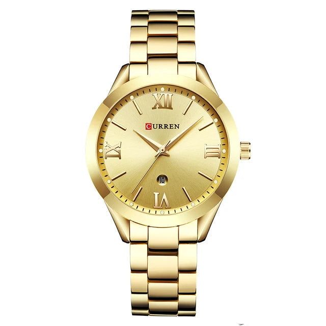 Relógio CURREN – Estilo Retrô e Pulseira de Aço