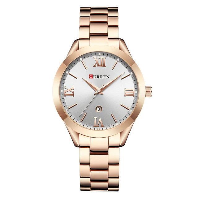 Relógio CURREN – Estilo Retrô e Pulseira de Aço