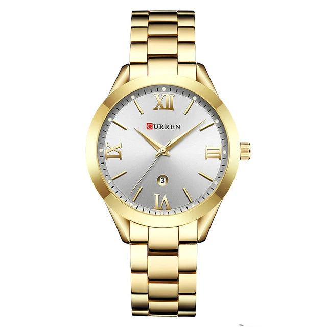 Relógio CURREN – Estilo Retrô e Pulseira de Aço