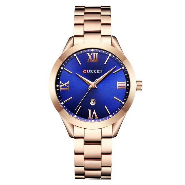 Relógio CURREN – Estilo Retrô e Pulseira de Aço